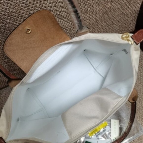 Longchamp Cream and Brown Tote Bag🍳🍳 - Picture 4 of 5